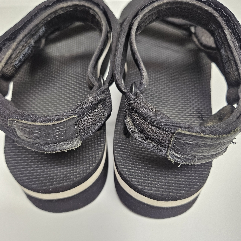 Teva Flatform Universal Mesh Print Sandals, Size 10 Black Gorpcore - Picture 7 of 8